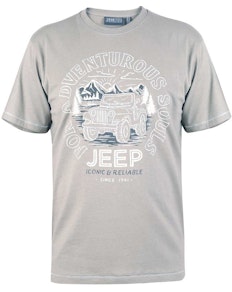 D555 Official Jeep Adventure Print T-Shirt Beige